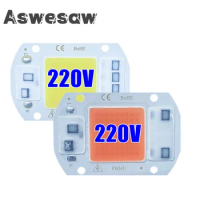 Aswesaw LED COB Chip 220V 20W 30W 50W No Need Driver LED Lamp Beads for Flood Light Spotlight Lampada Lighting Cold/Warm white