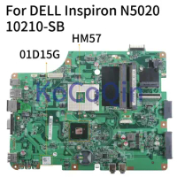 KoCoQin Laptop motherboard For DELL Inspiron N5020 HM57 Mainboard CN-01D15G 01D15G 10210-SB DDR3