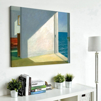 靠海的房間愛德華霍普油畫餐廳裝飾畫客廳玄關壁畫工作室無框掛畫