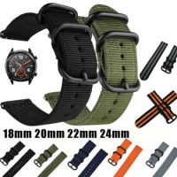 Nato strap 20mm 22mm Nylon Watch Strap for Xiaomi huami Amazfit Stratos 3 2 2S /PACE/GTR 47MM Band for Huawei Watch GT 2 46mm
