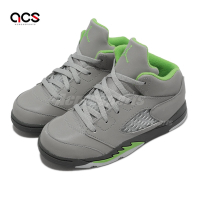 Nike 童鞋 Jordan 5 Retro TD 幼童 銀灰 綠 反光 喬丹 5代 親子鞋 五代 DQ3736-003