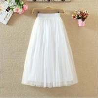 ROK TUTU MAXI SKIRT / ROK TUTU MURAH / ROK BERKWALITAS Semua Ukuran PUTIH