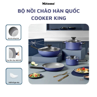 Bộ nồi chảo chông dính vân đá cao cấp hàn quốc Cooker King siêu bền- Hàng chính hãng