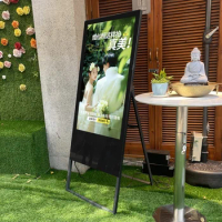 43 inch indoor stand totem kiosk portable android poster touch screen 4k digital signage and displays advertising screen