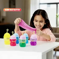 ONE-M336 Mainan Anak Slime Karakter Lucu 2 Warna Gradasi / Crystal Slime Glitter Motif Bebek / Slime