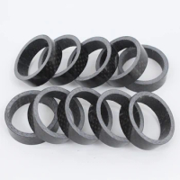 10pcs New 10mm Road bike 3K full carbon fibre headsets washer Mountain bicycle stem carbon spacers MTB bike parts