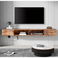 Wall TV Stand, Mounted TVs Shelf with Door Media Console Entertainment Center, Under TVs Floating Cabinet, Wall TV Stand