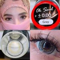 คอนแทคเลนส์ รุ่น Oh soul สีเทา Gray ค่าสายตา (0.00)เปลี่ยนแทนทุกเดือน