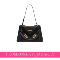 JW PEI Rhea Pebbled Double Buckle Shoulder Bag – Black