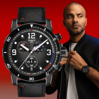 【TISSOT 天梭】NBA特別版 東尼·帕克配戴款 三眼計時腕錶 母親節 禮物 推薦(T1256173706700)