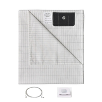 MAXSHARER Grounding bed sheet conductive Silver fiber flat sheet Organic Cotton Earthing sheet for B