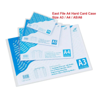 East-File A4 Hard Card Case Clear PVC for Memo, Certificate, Menu, Name Card Cover Protection A3 / A
