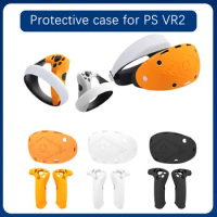 Silicone Protective Cover for PlayStation VR2 Controller Grip Cover Anti-dust Anti-slip VR Lens Case for PSVR 2 Accessories Kits