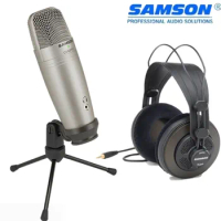 Original SAMSON C01U Pro SAMSON SR850 headphone USB condenser microphone for professional recording