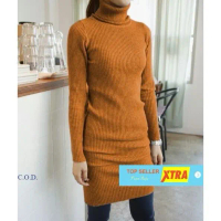 Baju Dress Agnes bata RO Dress Wanita rajut merah bata Kekinian Tiktok shop Fashion Muslim Ramadhan 