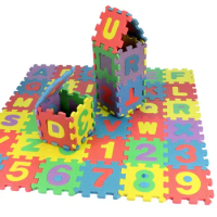 36 pcs Children mini EVA Foam Alphabet Letters Numbers Floor Soft Baby Mat 3D puzzle Kids Educational toys Alphanumeric Mats