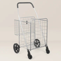 Universal wheels foldable trolley, hand pull grocery shopping, shopping, supermarket elderly labor-saving