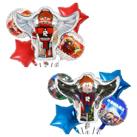 5pcs PAKET BALON ROBLOX SAYAP MERAH