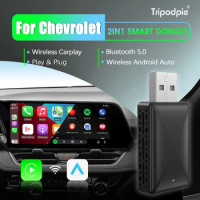 Wireless Android Auto Carplay Adapter 2in1 Smart Dongle Play&amp;Plug For Chevrolet Volt Cavalier Camaro Cruze Sail LOVA