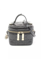 Christian Dior 二奢 Pre-loved Christian Dior vanity bag Handbag Patent leather black 2WAY