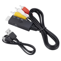 Kabel Penukar RCA ke HD, Penukar AV ke, Keluaran 1080P- 60HZ / 720P, Keluaran 60HZ
