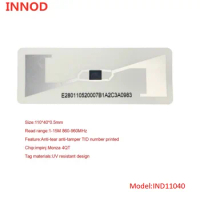 Printed TID UV resistant design UHF Vehicle Windshield Anti-tear sticker passive Adhesive RFID Tag for Car Parking