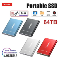 Lenovo Portable SSD 64TB 16TB 8TB External Solid State Drive USB 3.1 Hard Disk High-Speed Storage For Ps4 Ps5แล็ปท็อป CPD