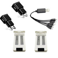 3.7V 1000mAh Lipo Battery Charger sets for SJRC S20W T25 Four-axis Quadcopter Spare Parts RC Camera Drone Rechargeable Battery