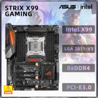 USED Motherboard FOR ASUS ROG STRIX X99 GAMING Motherboard support DDR4 3333 (OC) Socket 2011-v3 Core™ i7 X-Series Processors