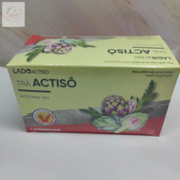 Trà Actiso Đà Lạt Thơm Ngon ( Hộp 20 túi lọc) thanh nhiệt giải độc, mát gan lợi tiểu LADO ACTISO