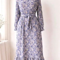 Dress Korea Motif Floral (Bunga)