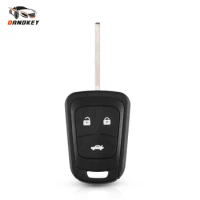 Dandkey 3 Button Replacement Remote Car Key Shell Case Blank For Chevrolet Aveo Cruze For Opel Key Fob Cover Uncut HU100 Blade