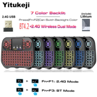 Yitukeji Bluetooth Mini Wireless Keyboard 2.4G USB English Russian French Spanish Portuguese Arabic Hebrew for Android TV Box PC