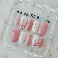 [Tiktok] Pvc Nails    100%  Gel Work, Pink Crystal Ball. Premium Grade, Not Easily Broken. ✔︎ Does N