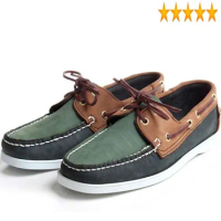 Moccasin Vintage Leather Mens Suede Gommino 2021 New Comfort Flats Driving Male Lace Up Office Casual Boat Shoes Plus Size