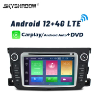 DVD Carplay DSP Car Player 4G LTE Android 12.0 8Core 8GB +128GB Bluetooth 5.0 RDS Radio GPS Map Wifi For Benz SMART 2012 - 2015
