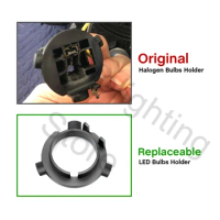 2PCS H7 LED Headlight Retainer Bulb Base Headlamp Socket Adapter for Hyundai Santa Fe i30 i40 Kona Kia Ceed Optima Sportage