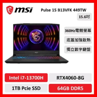 【微星特仕賣場】msi 微星 Pulse 15 B13VFK 449TW 15吋 電競筆電 i7/64G/1TB