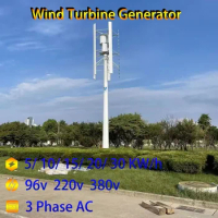 MYSN Vertical Wind Turbine 20kw 30kw 10kw Electric Power Generator 96v 220v 380v Magnetic Dynamo 220V Inverter Home Appliance