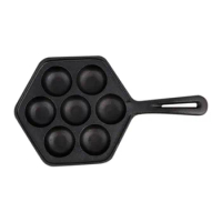 Cast Iron Stuffed Nonstick Stuffed Pancake Pan,Aebleskiver Pan,House Cast Iron Griddle For Various Spherical Food
