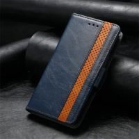 Stripe Leather Case For Samsung Galaxy S23 S22 S10 S9 S20 S21 FE Plus Note 10 9 20 Ultra Lite 5G Wallet Flip Book Holder Case