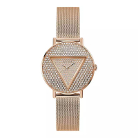 GUESS GUESS GW0477L3 ICONIC ROSEGOLD MESH STRAP DIAMOND