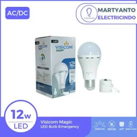 Lampu LED Emergency AC/DC Visicom Magic 12 Watt Warna Putih