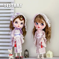 YESTARY Blythe Clothing BJD Doll Accessories For Spring Kimono Style Clothes Handiwork Finished Products For Blythe Clothes Girl
