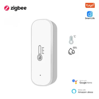 Tuya Smart Zigbee Temperature And Humidity Sensor Indoor Thermometer Monitor For Home Work With Alexa Google Home Assistant