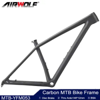 2024 Carbon Frame Hardtail Mountain Bike Frameset 29er Boost Racing Disc Brake Di2 or Mechanical BSA 73mm Carbon Mtb Frame S M L