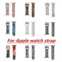 Color graffiti Strap For Apple watch 6 5 4 3 2 SE Silicone Sport Bracelet Wristband For iWatch 44mm 38mm 40mm 42mm watch band