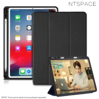 For Apple iPad Pro 12.9 2018 Soft Silicone Flip Leather Cover For iPad Pro 12.9" 2020 2021 Protective Case With Pencil Holder