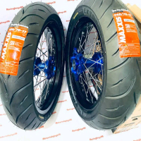 WHEELSET VELG SUPERMOTO CRF 150 L SCARLET FULL CNC BAN 140-120 MAXXIS Motorcycle ring pelek