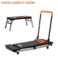 Multifunctional Workbench Horse Stool Stainless Steel Console Trolley Scaffolding Mobile Platform Ladder